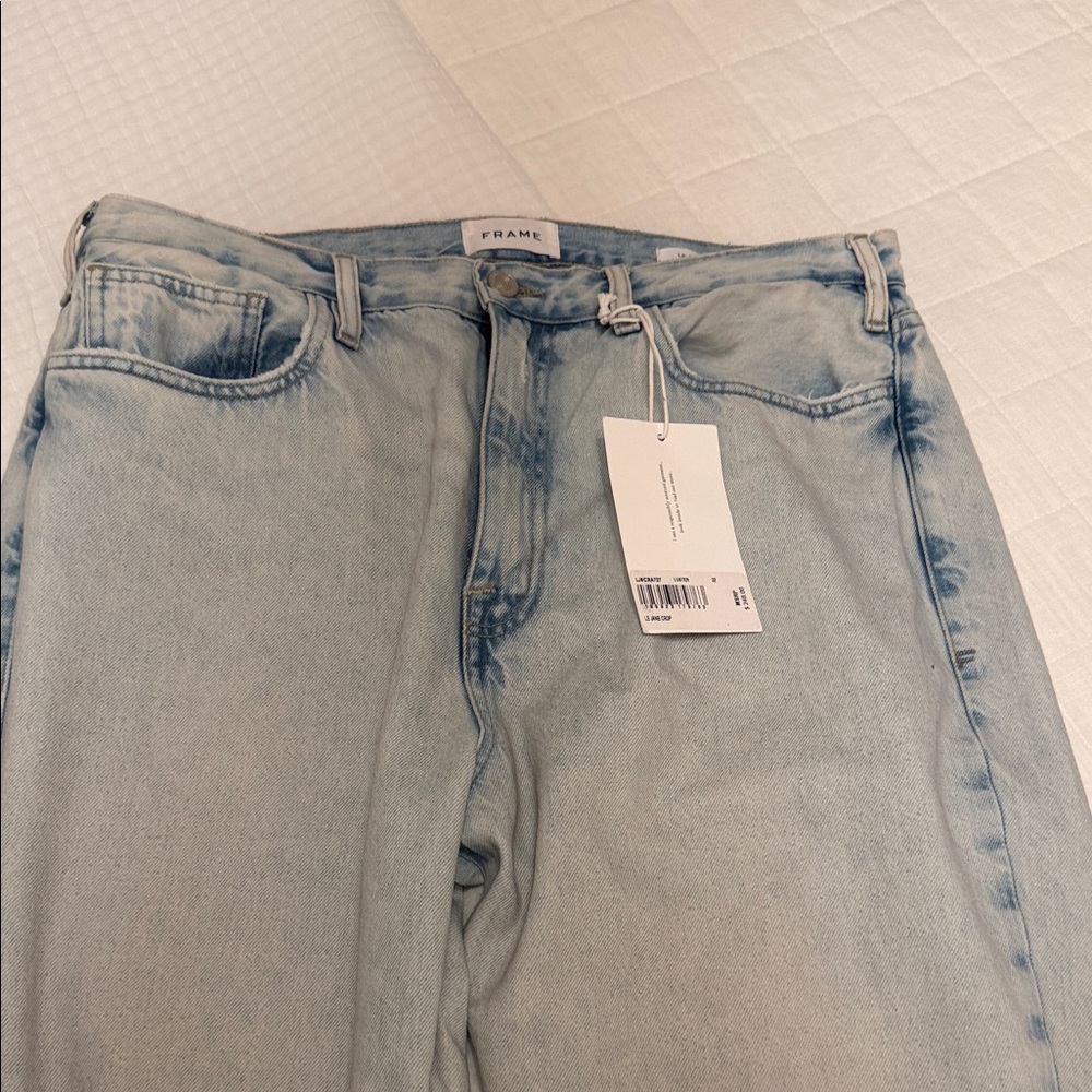 Frame Denim Pale Blue High-Rise Jeans